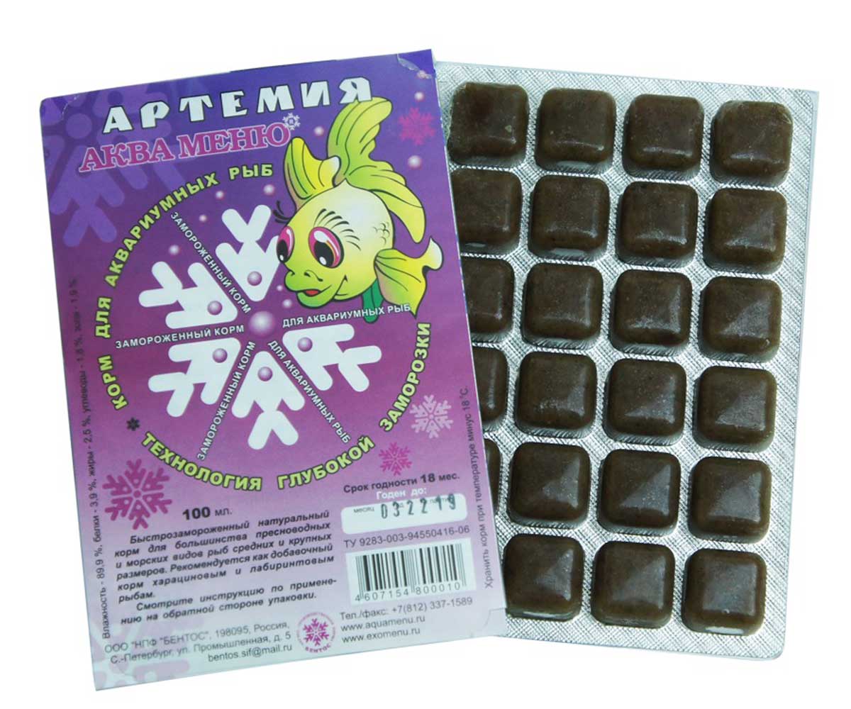 Корм Для Рыб Аква Меню Артемия Замороженный Блистер 100мл